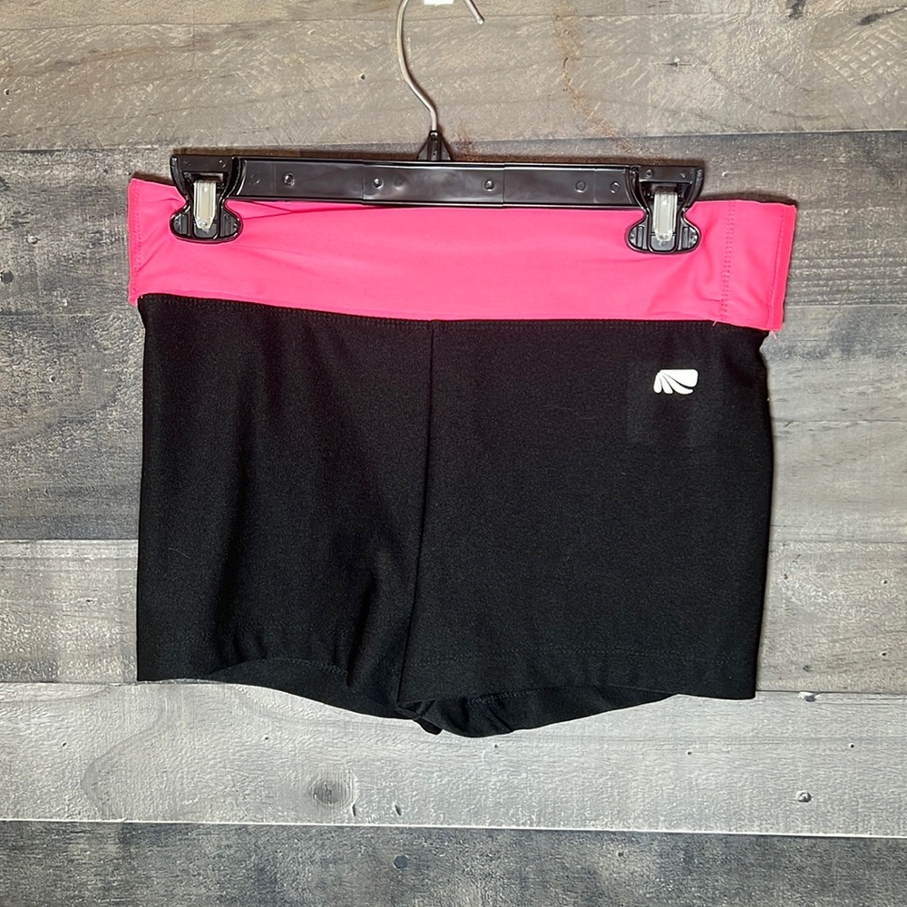 Marika Tek Black and Pink Athletic Shorts